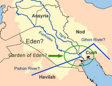 The Four Rivers Of The Garden Of Eden Chart